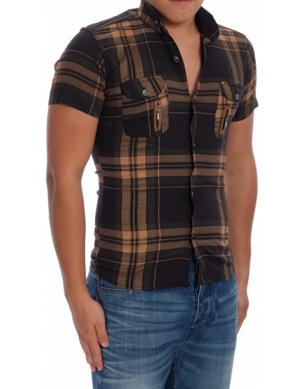 Мъжка риза с къс ръкав Afingo